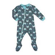 ZippyJamz有機棉寶寶拉鍊連身服 綠色狐狸